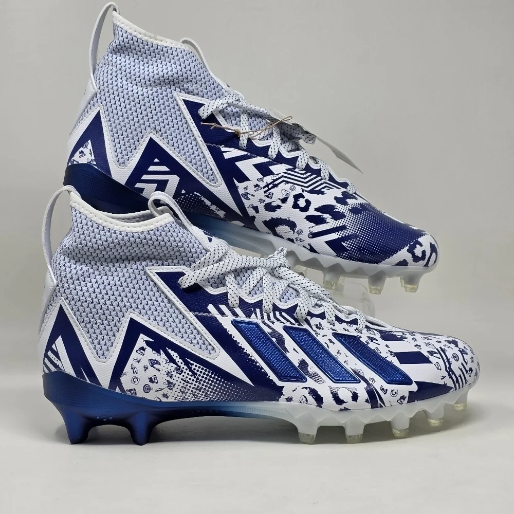 Adidas Freak 23 7v7 SMU Football Cleats White Blue GW4167 Men's Size 16 New